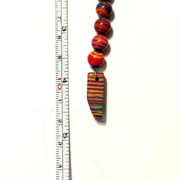 Rainbow Matrix Turquoise Keychain – Harmony, Protection & Sacred Balance - Picture 5 of 6